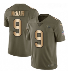 Mens Nike Tennessee Titans 9 Steve McNair Limited OliveGold 2017 Salute to Service NFL Jersey Mens Nike Tennessee Titans 9 Steve McNair Limited OliveGold 2017 Salute to Service NFL Jersey