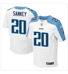 NEW Tennessee Titans #20 Bishop Sankey White Mens Stitched NFL Elite Jersey NEW Tennessee Titans #20 Bishop Sankey White Mens Stitched NFL Elite Jersey