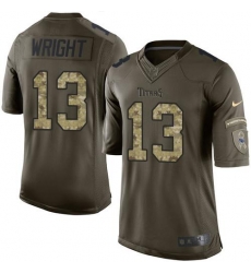 Nike Titans #13 Kendall Wright Green Mens Stitched NFL Limited Salute to Service Jersey Nike Titans #13 Kendall Wright Green Mens Stitched NFL Limited Salute to Service Jersey
