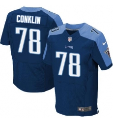 Nike Titans #78 Jack Conklin Navy Blue Alternate Mens Stitched NFL Elite Jersey Nike Titans #78 Jack Conklin Navy Blue Alternate Mens Stitched NFL Elite Jersey