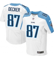 Nike Titans #87 Eric Decker White Mens Stitched NFL Elite Jersey Nike Titans #87 Eric Decker White Mens Stitched NFL Elite Jersey
