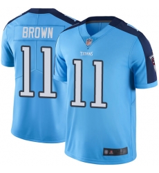 Titans 11 A J Brown Light Blue Men Stitched Football Limited Rush Jersey Titans 11 A J Brown Light Blue Men Stitched Football Limited Rush Jersey