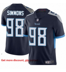 Titans 98 Jeffery Simmons Navy Blue Team Color Men Stitched Football Vapor Untouchable Limited Jersey Titans 98 Jeffery Simmons Navy Blue Team Color Men Stitched Football Vapor Untouchable Limited Jersey