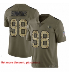 Titans 98 Jeffery Simmons Olive Camo Youth Stitched Football Limited 2017 Salute to Service Jersey Titans 98 Jeffery Simmons Olive Camo Youth Stitched Football Limited 2017 Salute to Service Jersey