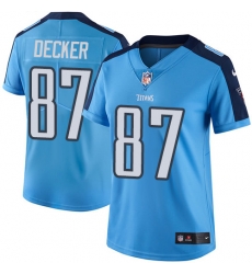 Nike Titans #87 Eric Decker Light Blue Womens Stitched NFL Limited Rush Jersey Nike Titans #87 Eric Decker Light Blue Womens Stitched NFL Limited Rush Jersey