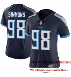 Titans 98 Jeffery Simmons Navy Blue Team Color Women Stitched Football Vapor Untouchable Limited Jersey Titans 98 Jeffery Simmons Navy Blue Team Color Women Stitched Football Vapor Untouchable Limited Jersey