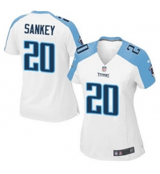 Women NEW Titans #20 Bishop Sankey White Stitched NFL Elite Jersey Women NEW Titans #20 Bishop Sankey White Stitched NFL Elite Jersey