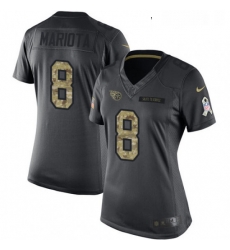 Womens Nike Tennessee Titans 8 Marcus Mariota Limited Black 2016 Salute to Service NFL Jersey Womens Nike Tennessee Titans 8 Marcus Mariota Limited Black 2016 Salute to Service NFL Jersey