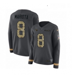 Womens Nike Tennessee Titans 8 Marcus Mariota Limited Black Salute to Service Therma Long Sleeve NFL Jersey Womens Nike Tennessee Titans 8 Marcus Mariota Limited Black Salute to Service Therma Long Sleeve NFL Jersey