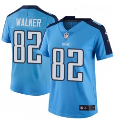 Womens Nike Tennessee Titans 82 Delanie Walker Limited Light Blue Rush Vapor Untouchable NFL Jersey Womens Nike Tennessee Titans 82 Delanie Walker Limited Light Blue Rush Vapor Untouchable NFL Jersey