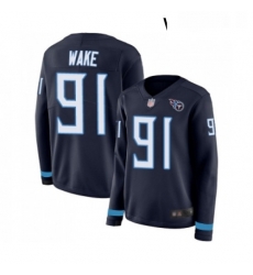 Womens Tennessee Titans 91 Cameron Wake Limited Navy Blue Therma Long Sleeve Football Jersey Womens Tennessee Titans 91 Cameron Wake Limited Navy Blue Therma Long Sleeve Football Jersey