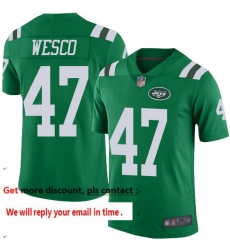 Jets 47 Trevon Wesco Green Men Stitched Football Limited Rush Jersey Jets 47 Trevon Wesco Green Men Stitched Football Limited Rush Jersey