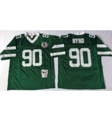 Jets 90 Dennis Byrd Green Throwback Jersey Jets 90 Dennis Byrd Green Throwback Jersey