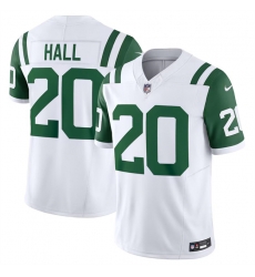 Men New York Jets 20 Breece Hall White Classic Alternate Vapor F U S E Limited Stitched Football Jersey Men New York Jets 20 Breece Hall White Classic Alternate Vapor F U S E Limited Stitched Football Jersey