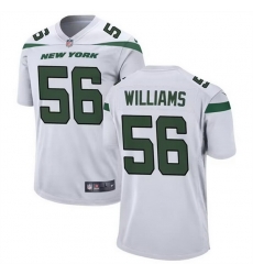 Men New York Jets 56 Quincy Williams White Stitched Game JerseyS Men New York Jets 56 Quincy Williams White Stitched Game JerseyS