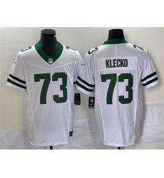 Men New York Jets 73 Joe Klecko White 2023 F U S E Vapor Limited Throwback Stitched Football Jersey Men New York Jets 73 Joe Klecko White 2023 F U S E Vapor Limited Throwback Stitched Football Jersey