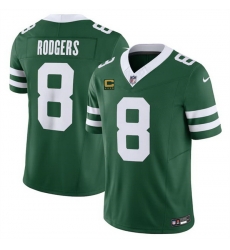 Men New York Jets 8 Aaron Rodgers Green 2024 F U S E With 4 Star C Patch Vapor Limited Stitched Jersey Men New York Jets 8 Aaron Rodgers Green 2024 F U S E With 4 Star C Patch Vapor Limited Stitched Jersey