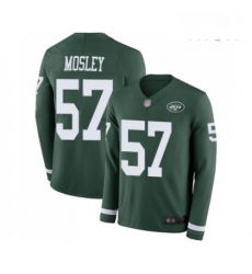 Mens New York Jets 57 CJ Mosley Limited Green Therma Long Sleeve Football Jersey Mens New York Jets 57 CJ Mosley Limited Green Therma Long Sleeve Football Jersey