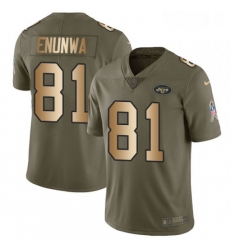 Mens Nike New York Jets 81 Quincy Enunwa Limited OliveGold 2017 Salute to Service NFL Jersey Mens Nike New York Jets 81 Quincy Enunwa Limited OliveGold 2017 Salute to Service NFL Jersey