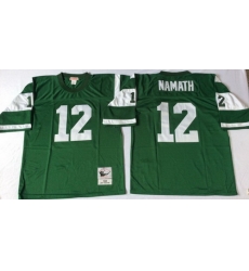Mitchell And Ness jets #12 Joe Namath green Throwback Stitched NFL Jerseys Mitchell And Ness jets #12 Joe Namath green Throwback Stitched NFL Jerseys