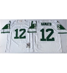 Mitchell And Ness jets #12 Joe Namath white Throwback Stitched NFL Jerseys Mitchell And Ness jets #12 Joe Namath white Throwback Stitched NFL Jerseys