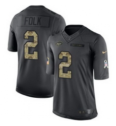 Nike Jets #2 Nick Folk Black Mens Stitched NFL Limited 2016 Salute to Service Jersey Nike Jets #2 Nick Folk Black Mens Stitched NFL Limited 2016 Salute to Service Jersey