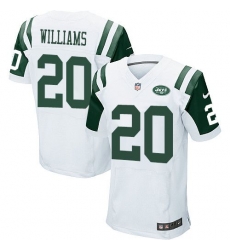 Nike Jets #20 Marcus Williams White Mens Stitched NFL Elite Jersey Nike Jets #20 Marcus Williams White Mens Stitched NFL Elite Jersey