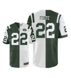 Nike Jets #22 Matt Forte Green White Mens Stitched NFL Elite Split Jersey Nike Jets #22 Matt Forte Green White Mens Stitched NFL Elite Split Jersey