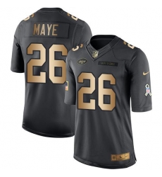 Nike Jets #26 Marcus Maye Black Mens Stitched NFL Limited Gold Salute To Service Jersey Nike Jets #26 Marcus Maye Black Mens Stitched NFL Limited Gold Salute To Service Jersey
