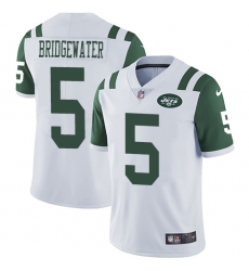 Nike Jets 5 Teddy Bridgewater White Vapor Untouchable Limited Jersey Nike Jets 5 Teddy Bridgewater White Vapor Untouchable Limited Jersey