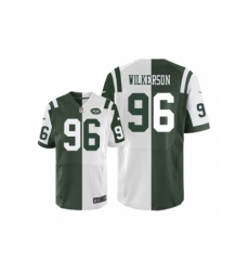 Nike New York Jets 96 Muhammad Wilkerson Green White Elite Split NFL Jersey Nike New York Jets 96 Muhammad Wilkerson Green White Elite Split NFL Jersey