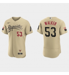 Arizona Diamondbacks 53 Christian Walker Men Nike 2021 City Connect Authentic MLB Jersey Gold Arizona Diamondbacks 53 Christian Walker Men Nike 2021 City Connect Authentic MLB Jersey Gold