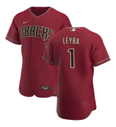 Men Arizona Diamondbacks 1 Domingo Leyba Men Nike Crimson Flex Base Alternate Team MLB Jersey Men Arizona Diamondbacks 1 Domingo Leyba Men Nike Crimson Flex Base Alternate Team MLB Jersey