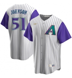 Men Arizona Diamondbacks 51 Randy Johnson Nike Alternate Cooperstown Collection Player MLB Jersey Cream Purple Men Arizona Diamondbacks 51 Randy Johnson Nike Alternate Cooperstown Collection Player MLB Jersey Cream Purple