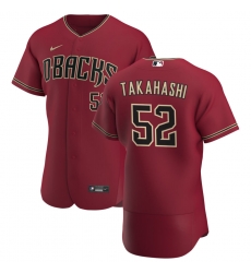 Men Arizona Diamondbacks 52 Bo Takahashi Men Nike Crimson Flex Base Alternate Team MLB Jersey Men Arizona Diamondbacks 52 Bo Takahashi Men Nike Crimson Flex Base Alternate Team MLB Jersey
