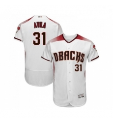 Mens Arizona Diamondbacks 31 Alex Avila White Home Authentic Collection Flex Base Baseball Jersey Mens Arizona Diamondbacks 31 Alex Avila White Home Authentic Collection Flex Base Baseball Jersey