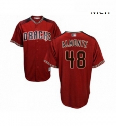 Mens Arizona Diamondbacks 48 Abraham Almonte Replica Red Brick Alternate Cool Base Baseball Jersey Mens Arizona Diamondbacks 48 Abraham Almonte Replica Red Brick Alternate Cool Base Baseball Jersey