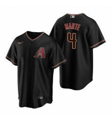 Mens Nike Arizona Diamondbacks 4 Ketel Marte Black Alternate Stitched Baseball Jersey Mens Nike Arizona Diamondbacks 4 Ketel Marte Black Alternate Stitched Baseball Jersey