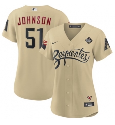 Women Arizona Diamondbacks 51 Randy Johnson Gold 2023 World Series City Connect Stitched Baseball Jersey 28Run Small 29 Women Arizona Diamondbacks 51 Randy Johnson Gold 2023 World Series City Connect Stitched Baseball Jersey 28Run Small 29