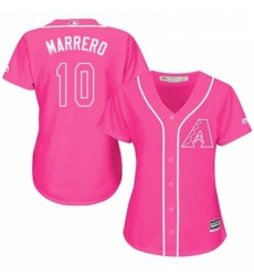 Womens Majestic Arizona Diamondbacks 10 Deven Marrero Authentic Pink Fashion MLB Jersey Womens Majestic Arizona Diamondbacks 10 Deven Marrero Authentic Pink Fashion MLB Jersey