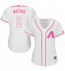 Womens Majestic Arizona Diamondbacks 2 Jeff Mathis Replica White Fashion MLB Jersey Womens Majestic Arizona Diamondbacks 2 Jeff Mathis Replica White Fashion MLB Jersey