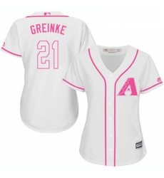 Womens Majestic Arizona Diamondbacks 21 Zack Greinke Replica White Fashion MLB Jersey Womens Majestic Arizona Diamondbacks 21 Zack Greinke Replica White Fashion MLB Jersey
