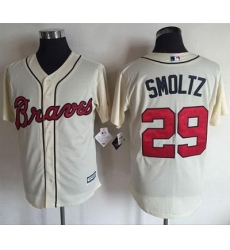 Braves #29 John Smoltz Cream New Cool Base Stitched MLB Jersey Braves #29 John Smoltz Cream New Cool Base Stitched MLB Jersey