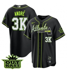 MEN 27S ATLANTA BRAVES OUTKAST 3K Andr E9 Black COOL BASE JERSEY ALL STITCHED MEN 27S ATLANTA BRAVES OUTKAST 3K Andr E9 Black COOL BASE JERSEY ALL STITCHED