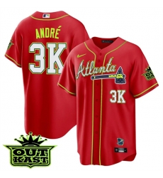 MEN 27S ATLANTA BRAVES OUTKAST 3K Andr E9 Red COOL BASE JERSEY ALL STITCHED MEN 27S ATLANTA BRAVES OUTKAST 3K Andr E9 Red COOL BASE JERSEY ALL STITCHED