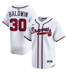 Men Atlanta Braves Nike Alternate Limited Jersey White Baldwin Drake 30 Men Atlanta Braves Nike Alternate Limited Jersey White Baldwin Drake 30