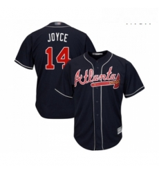 Mens Atlanta Braves 14 Matt Joyce Replica Blue Alternate Road Cool Base Baseball Jersey Mens Atlanta Braves 14 Matt Joyce Replica Blue Alternate Road Cool Base Baseball Jersey