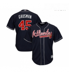 Mens Atlanta Braves 45 Kevin Gausman Replica Blue Alternate Road Cool Base Baseball Jersey Mens Atlanta Braves 45 Kevin Gausman Replica Blue Alternate Road Cool Base Baseball Jersey
