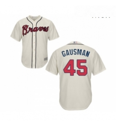 Mens Atlanta Braves 45 Kevin Gausman Replica Cream Alternate 2 Cool Base Baseball Jersey Mens Atlanta Braves 45 Kevin Gausman Replica Cream Alternate 2 Cool Base Baseball Jersey