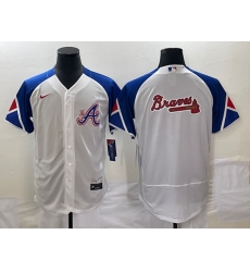 Men's Atlanta Braves Big Logo White 2023 City Connect Flex Base Stitched Baseball Jersey Men's Atlanta Braves Big Logo White 2023 City Connect Flex Base Stitched Baseball Jersey